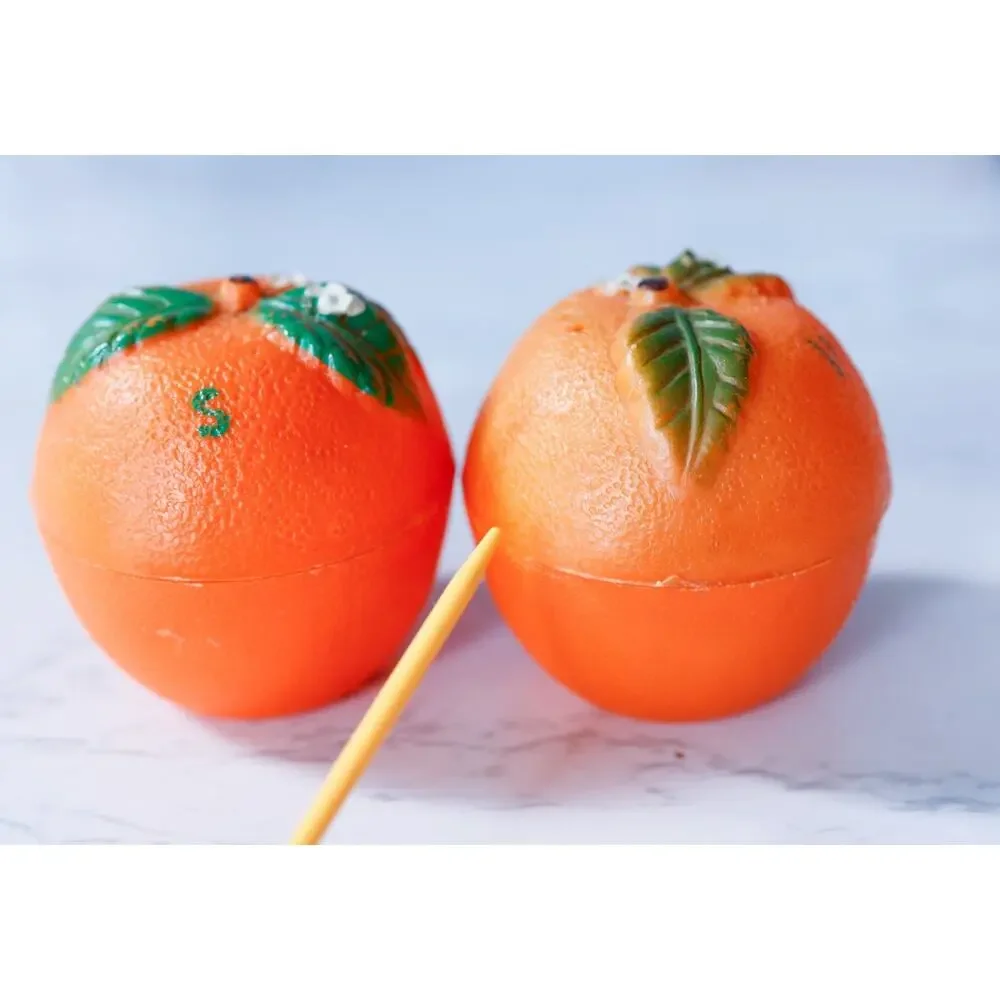 VTG Florida Orange in Crate Salt Pepper Shakers MCM Retro Cottagecore Farmhouse